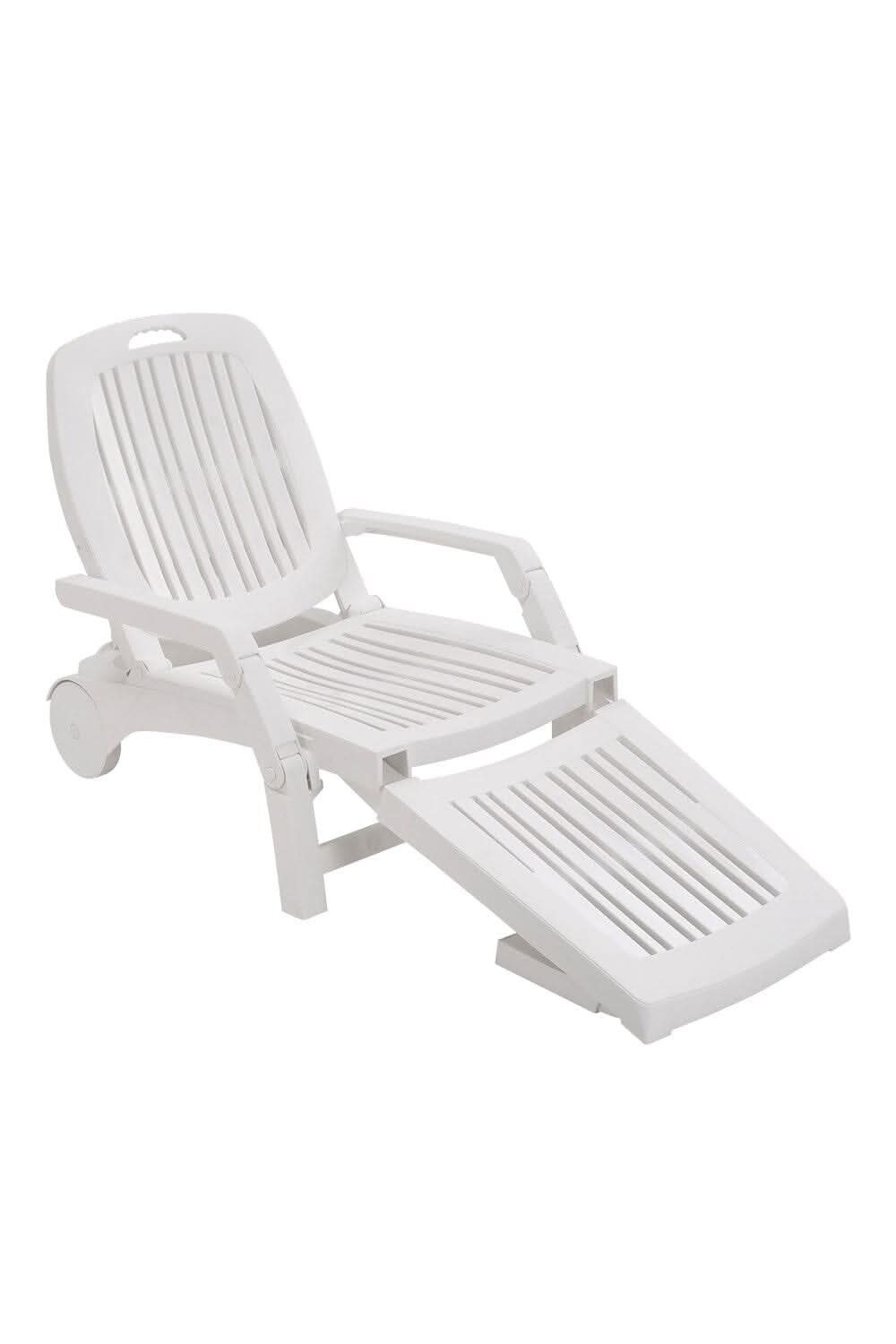 73.5cm W Outdoor Folding Lounge Chair Recliner with Wheels