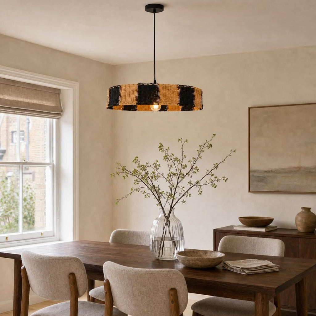 Lightsin Handwoven Paper Rope Pendant Light for a Warm Modern Glow