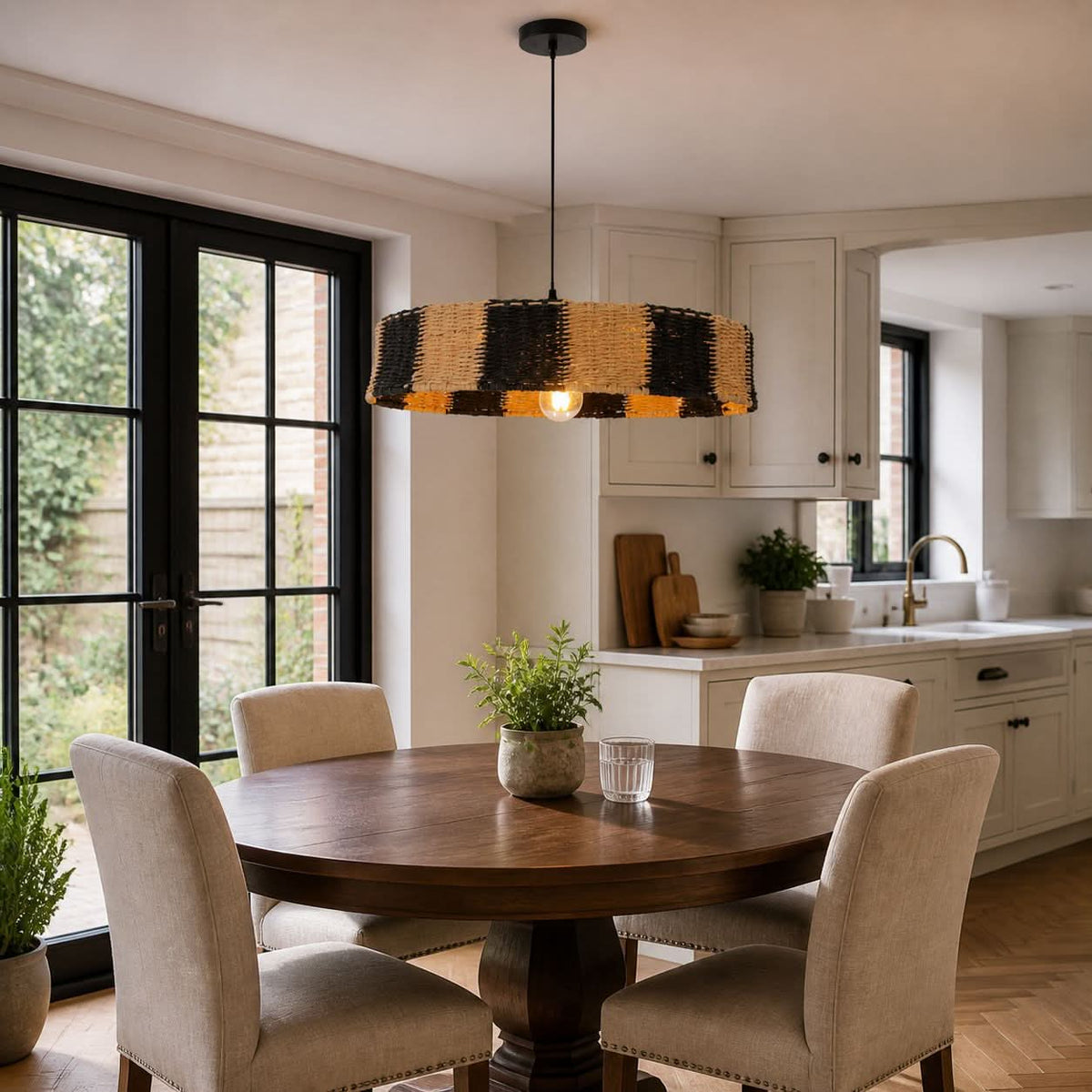 Lightsin Handwoven Paper Rope Pendant Light for a Warm Modern Glow