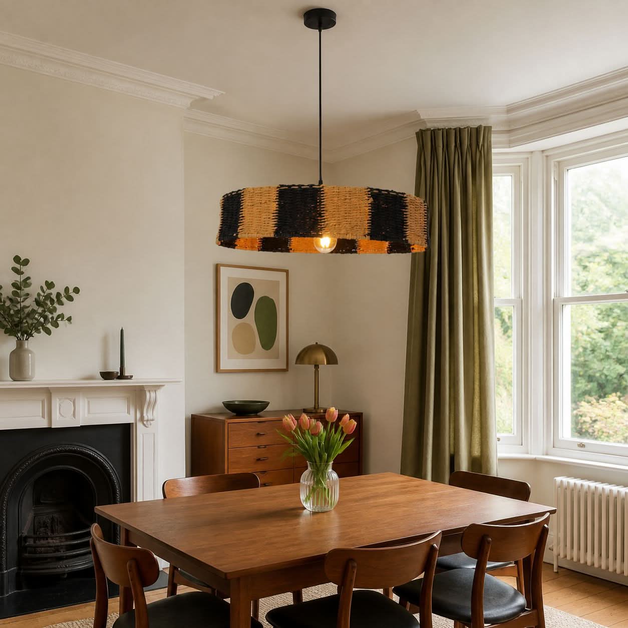 Lightsin Handwoven Paper Rope Pendant Light for a Warm Modern Glow
