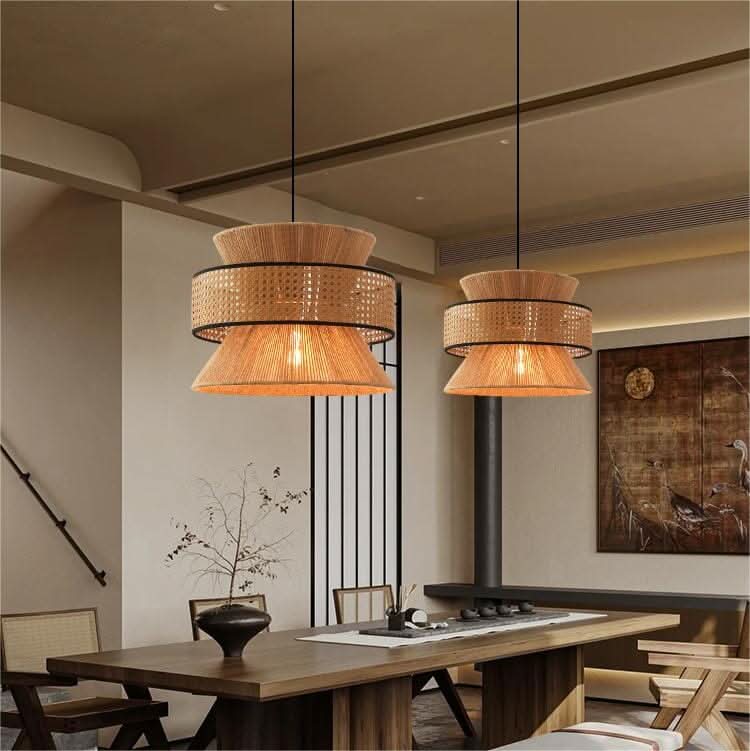 Lightsin Vintage Countryside Style Hemp Rope Pendant Lights