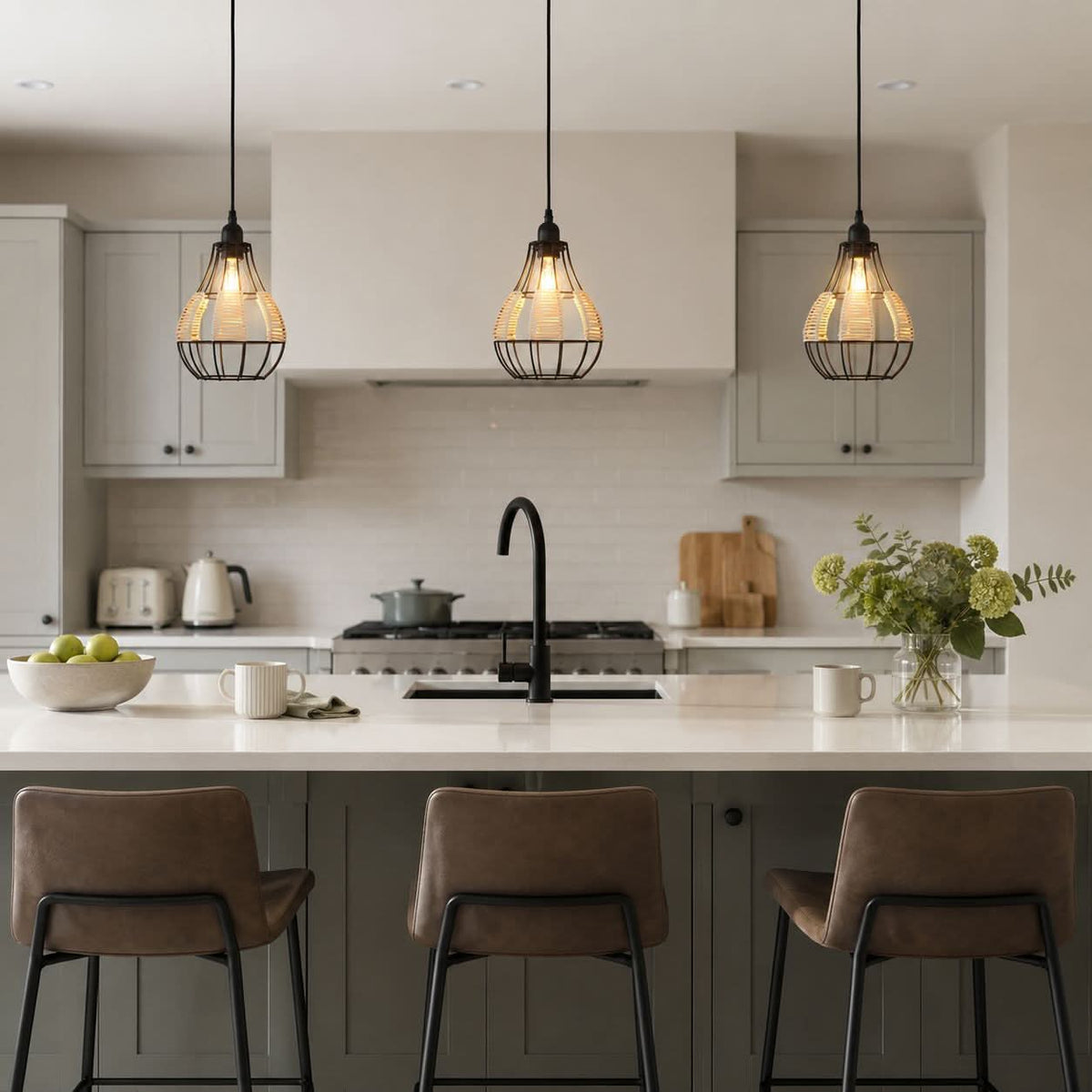 ‍Lightsin Basketweave Rattan Pendant Light for Cozy Earthy Elegance (100% off)