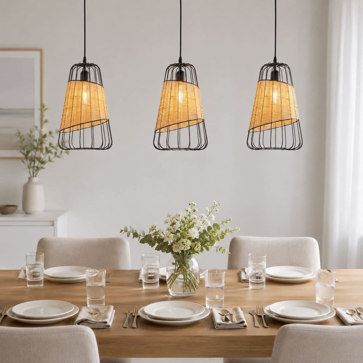 Glyph-Lightsin Lantern-Inspired Rattan Ceiling Light for Cozy Natural Elegance