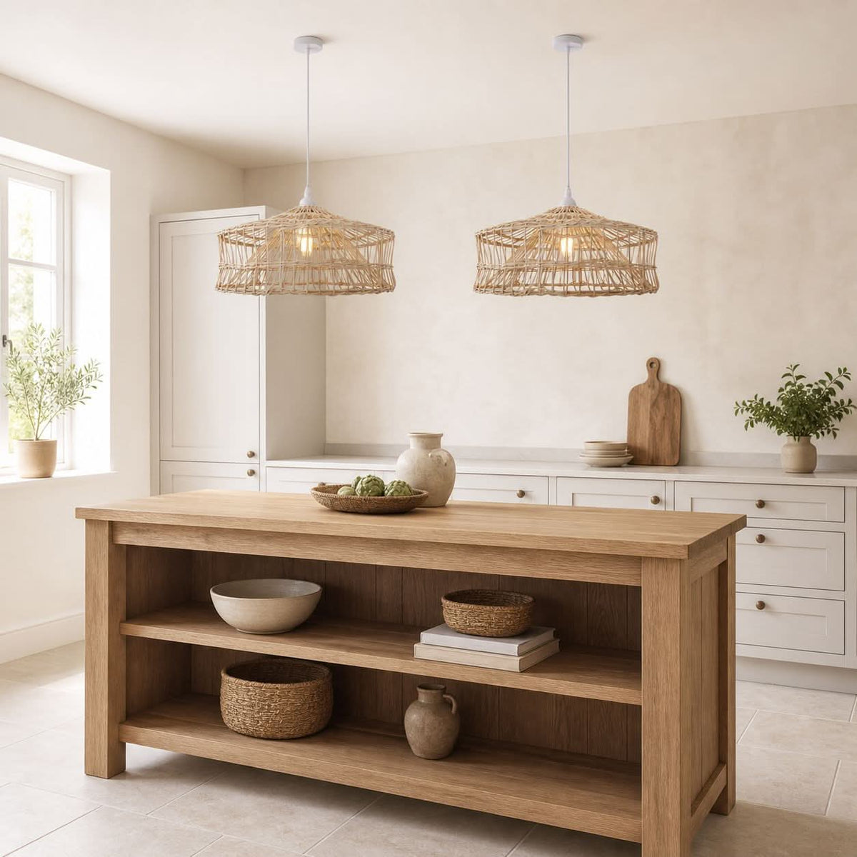Lightsin NestLine Handwoven Shallow Pendant Lamp