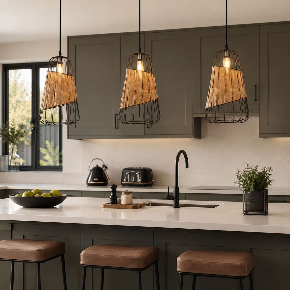Glyph-Lightsin Lantern-Inspired Rattan Ceiling Light for Cozy Natural Elegance