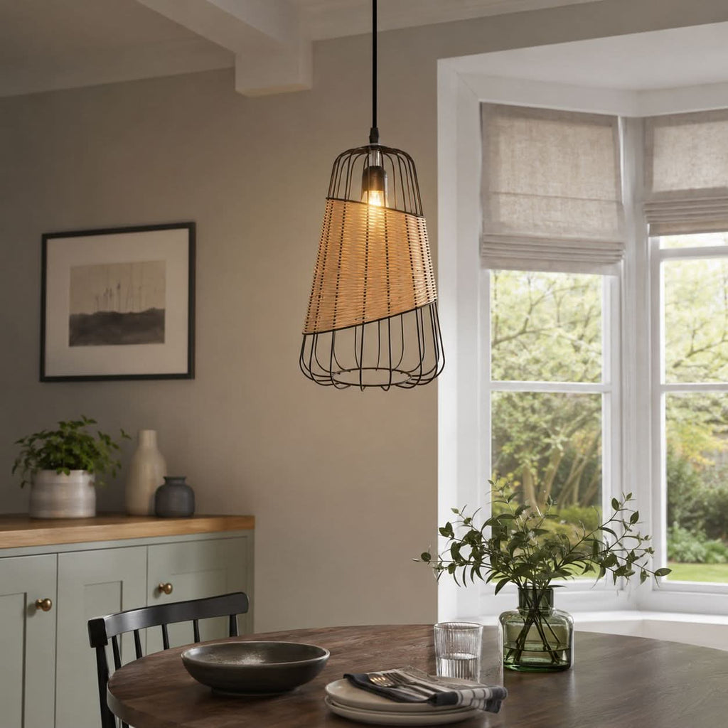 Glyph-Lightsin Lantern-Inspired Rattan Ceiling Light for Cozy Natural Elegance