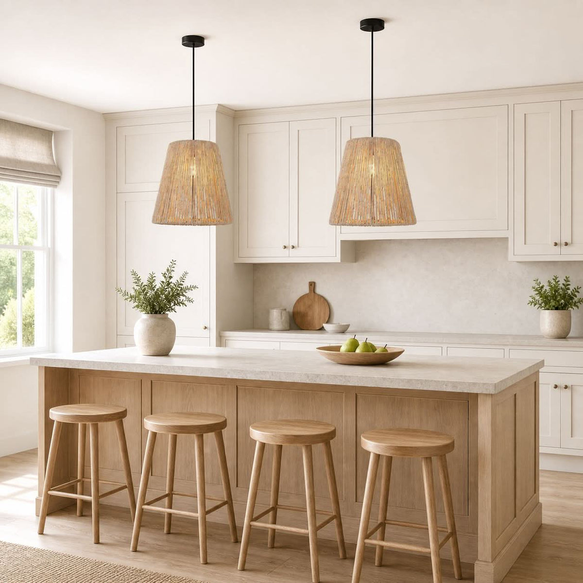 Lightsin Rustic Hemp Rope Woven Pendant Light for Cozy Interiors