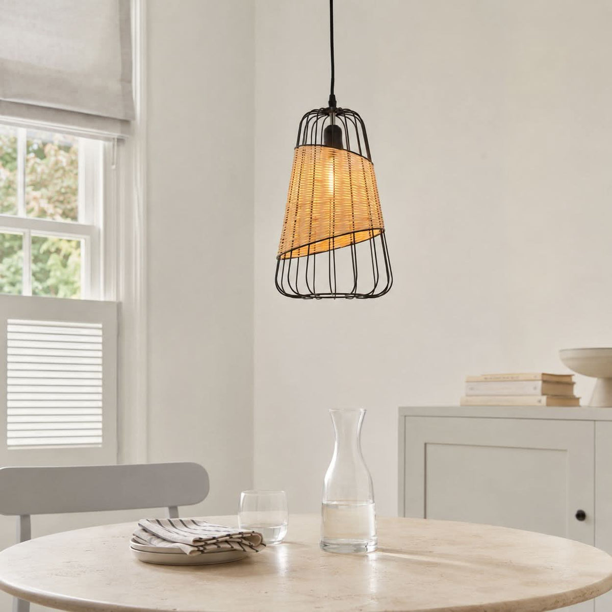 ‍Lightsin Lantern-Inspired Rattan Ceiling Light for Cozy Natural Elegance (100% off)
