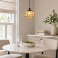 ‍Glyph-Lightsin Woven Sphere Pendant Light for Cozy Natural Elegance (100% off)