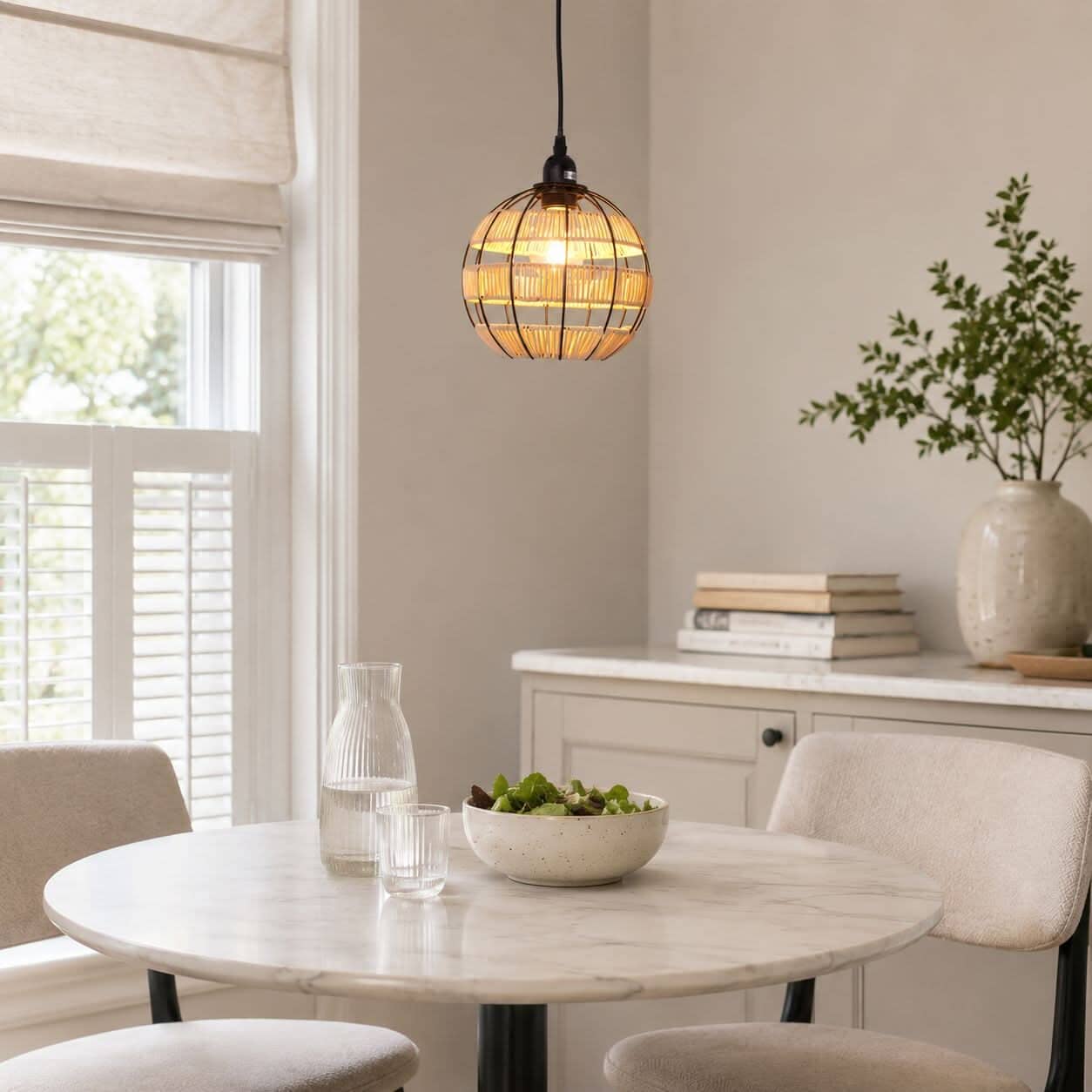 ‍Glyph-Lightsin Woven Sphere Pendant Light for Cozy Natural Elegance (100% off)
