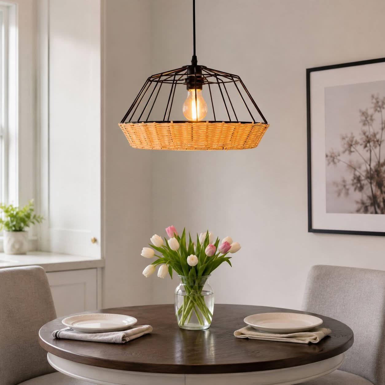 Glyph-Lightsin Geometric Bamboo Pendant Light for a Touch of Natural Modernity