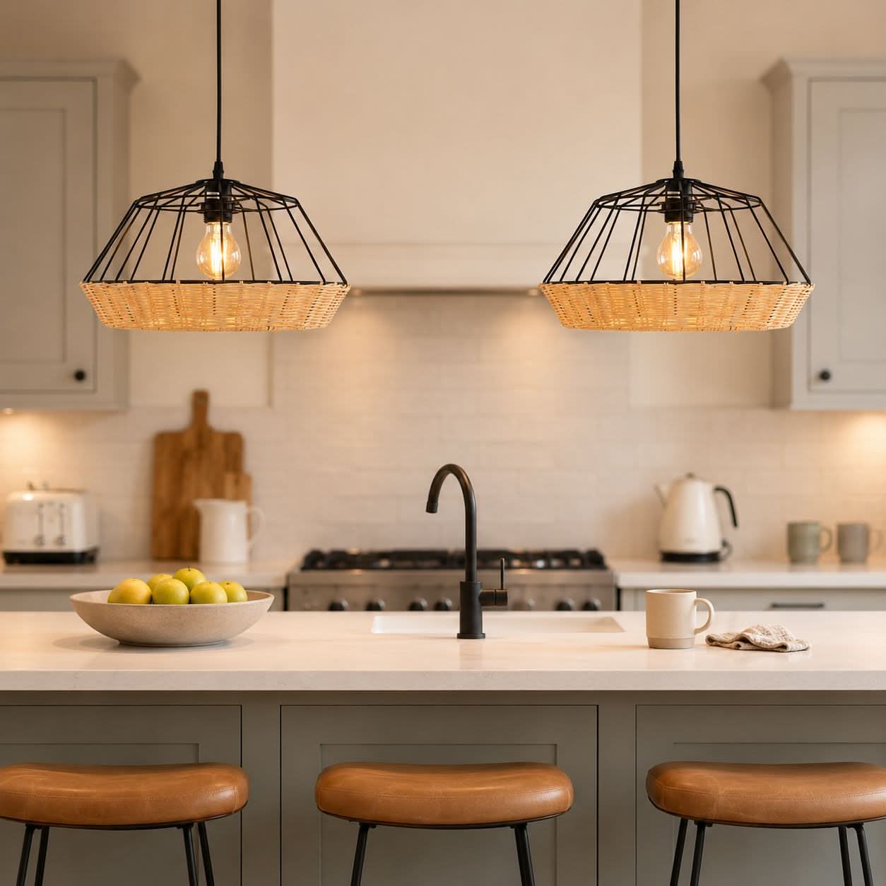 Glyph-Lightsin Geometric Bamboo Pendant Light for a Touch of Natural Modernity