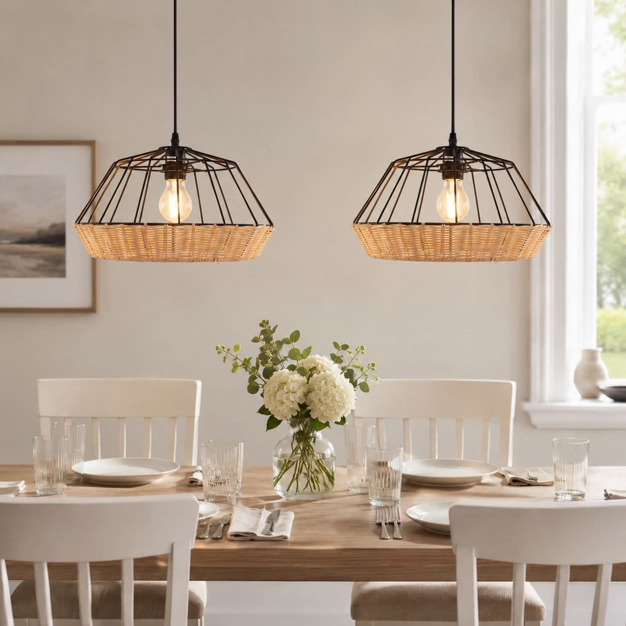 Glyph-Lightsin Geometric Bamboo Pendant Light for a Touch of Natural Modernity