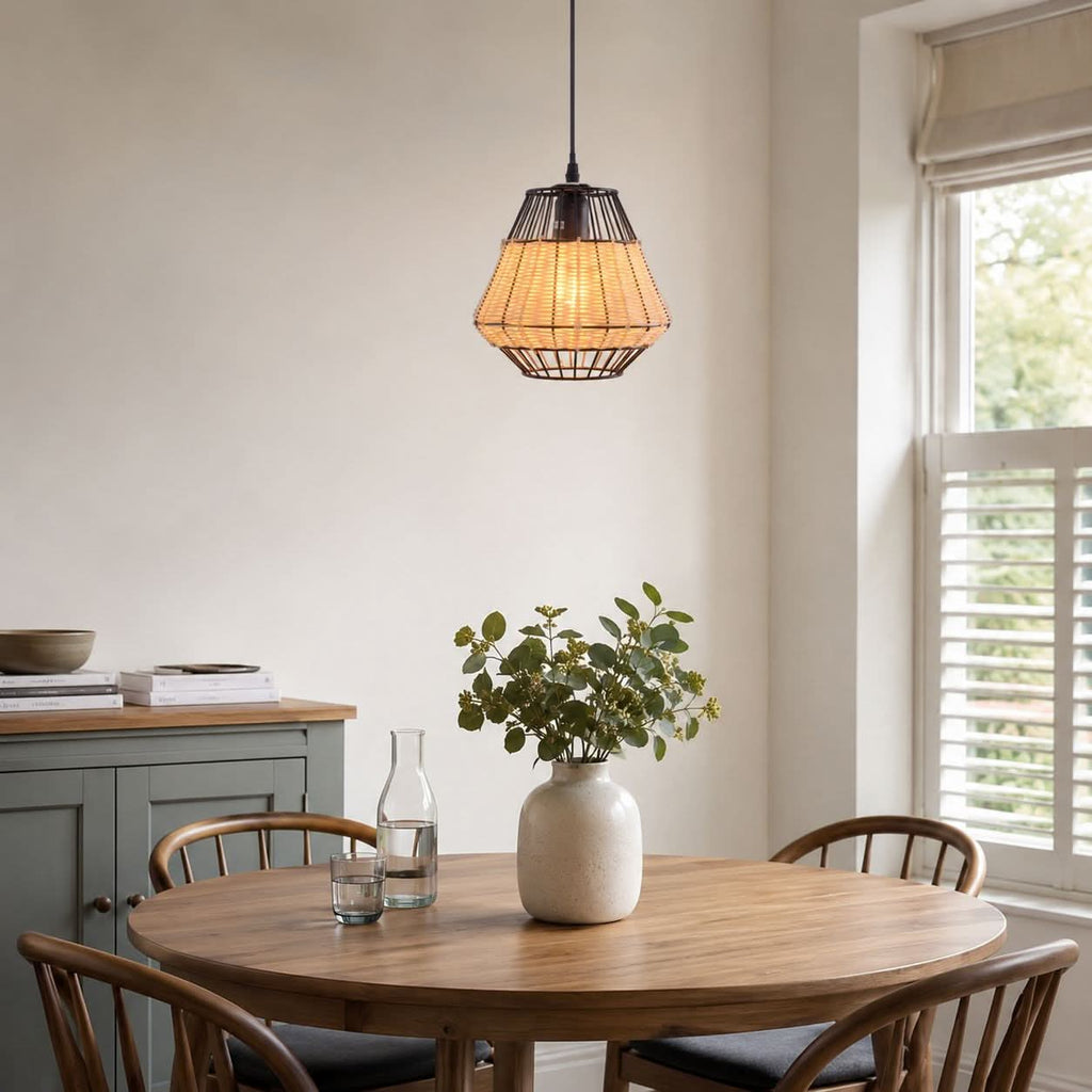 Glyph-Lightsin Hexagonal Woven Pendant Light for Natural Warmth and Modern Style
