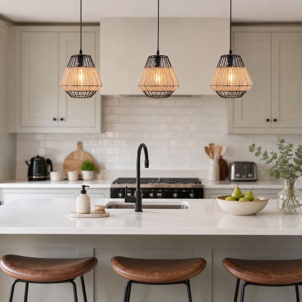 Glyph-Lightsin Hexagonal Woven Pendant Light for Natural Warmth and Modern Style