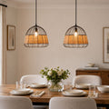 ‍Glyph-Lightsin Handcrafted Rattan Pendant Light with Iron Frame for Home Decor (100% off)