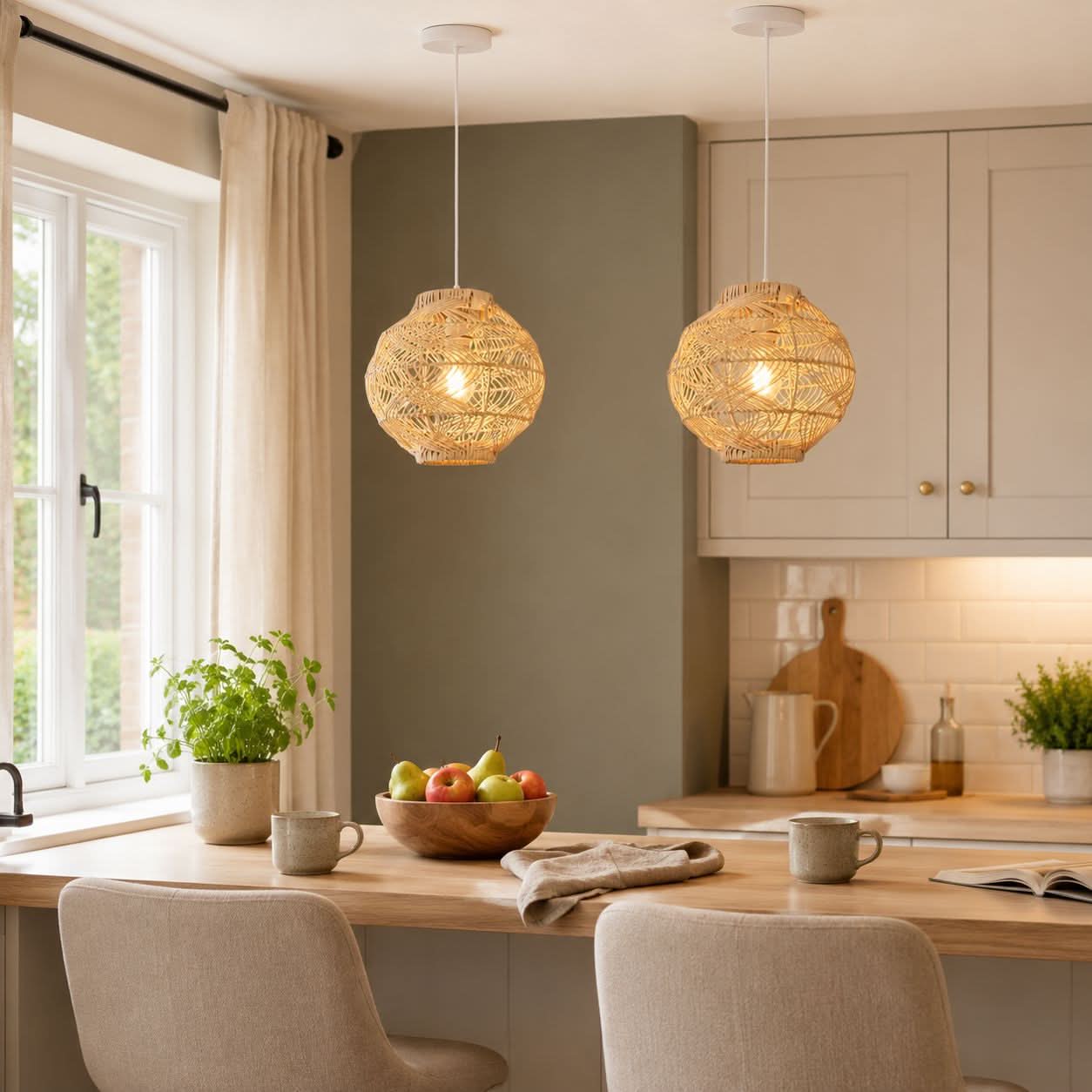 Lightsin Artisanal Rattan Pendant Light for Warm Interiors