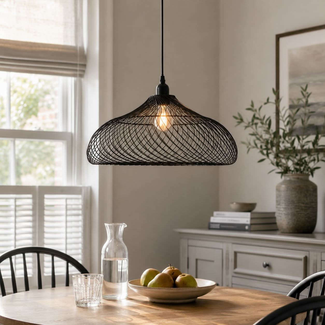 Glyph-Lightsin Industrial Style Black Iron Pendant Light with Spiral Design