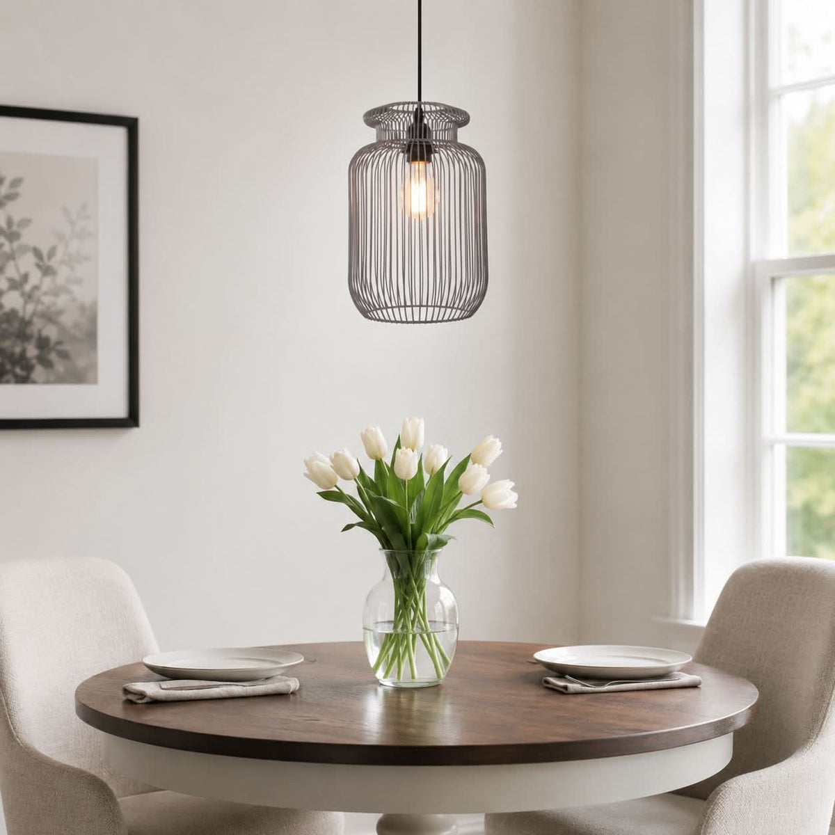Glyph-Lightsin Sleek Modern Grey Iron Pendant Light for Home Decor