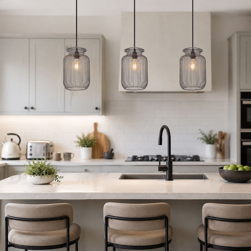 Glyph-Lightsin Sleek Modern Grey Iron Pendant Light for Home Decor