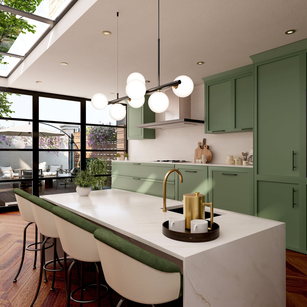 Lightsin Cumulus - Modern Metal Chandelier with LED White Shade