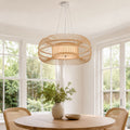 Lightsin LED Bamboo Pendant Light Drum-Shaped 45/60/70/80 Dia