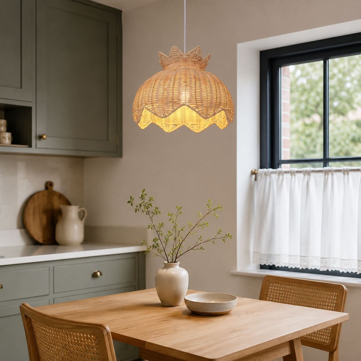 Lightsin Handwoven Paper Rope Pendant Light for a Natural & Cozy Ambiance