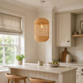 Lightsin Japanese Capsule-Shaped Rattan Pendant Light