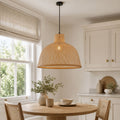 Lightsin Cella-Bamboo Dome Pendant Light – Handwoven Ceiling Lighting for Living Room & Kitchen