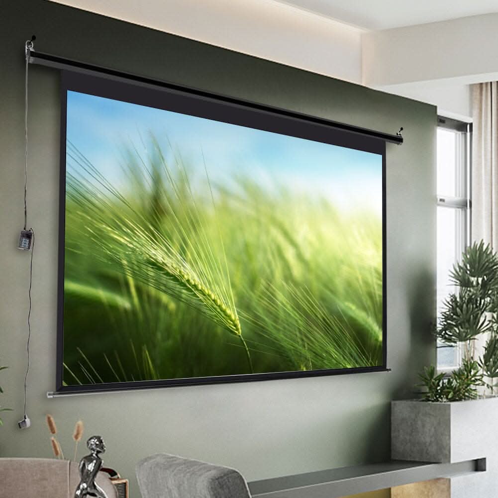 Motorized Electric Projector Screen with Remote Control