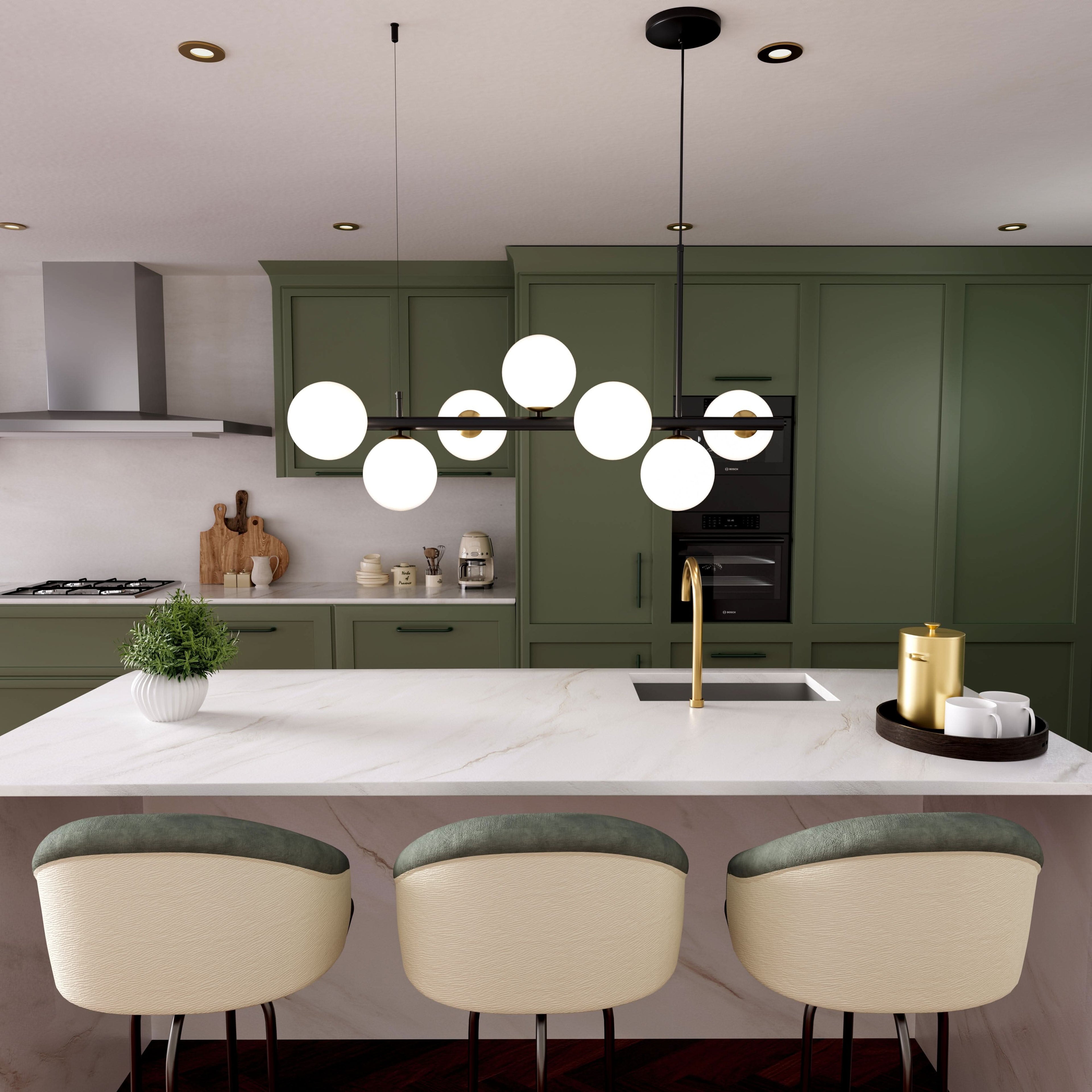 Lightsin Cumulus - Modern Metal Chandelier with LED White Shade