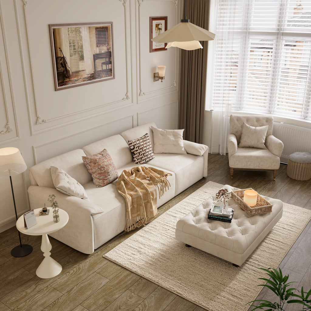 Cottonfy Convenient Remote Control Modular Chaise Sofa Bed