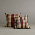 ‍Square Exclusive Design Cushion in Claret Red Check Cotton Linen, 45*45CM (100% off)