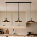 3-Light Walnut Iron Pendant Light | Adjustable E27 Ceiling Lamp