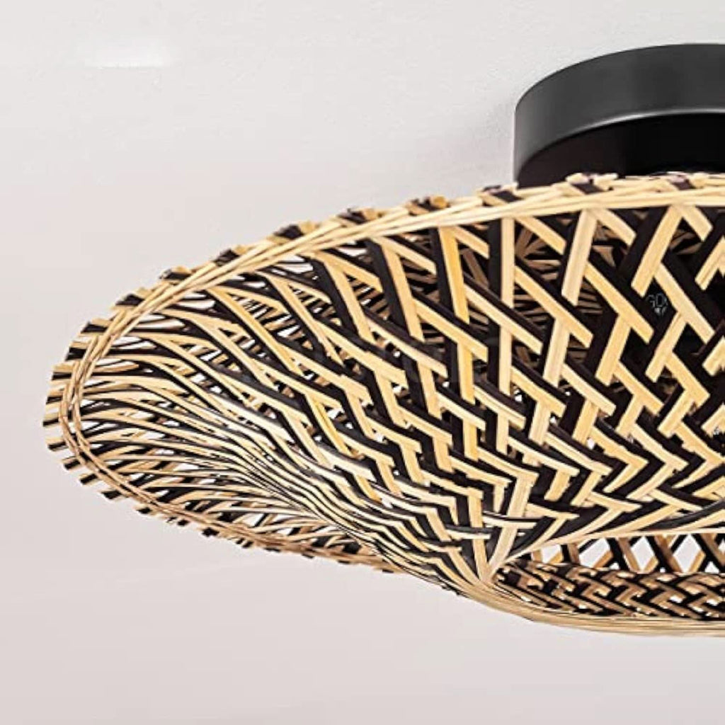 Lightsin Bamboo Radiance Handwoven LED Ceiling Light