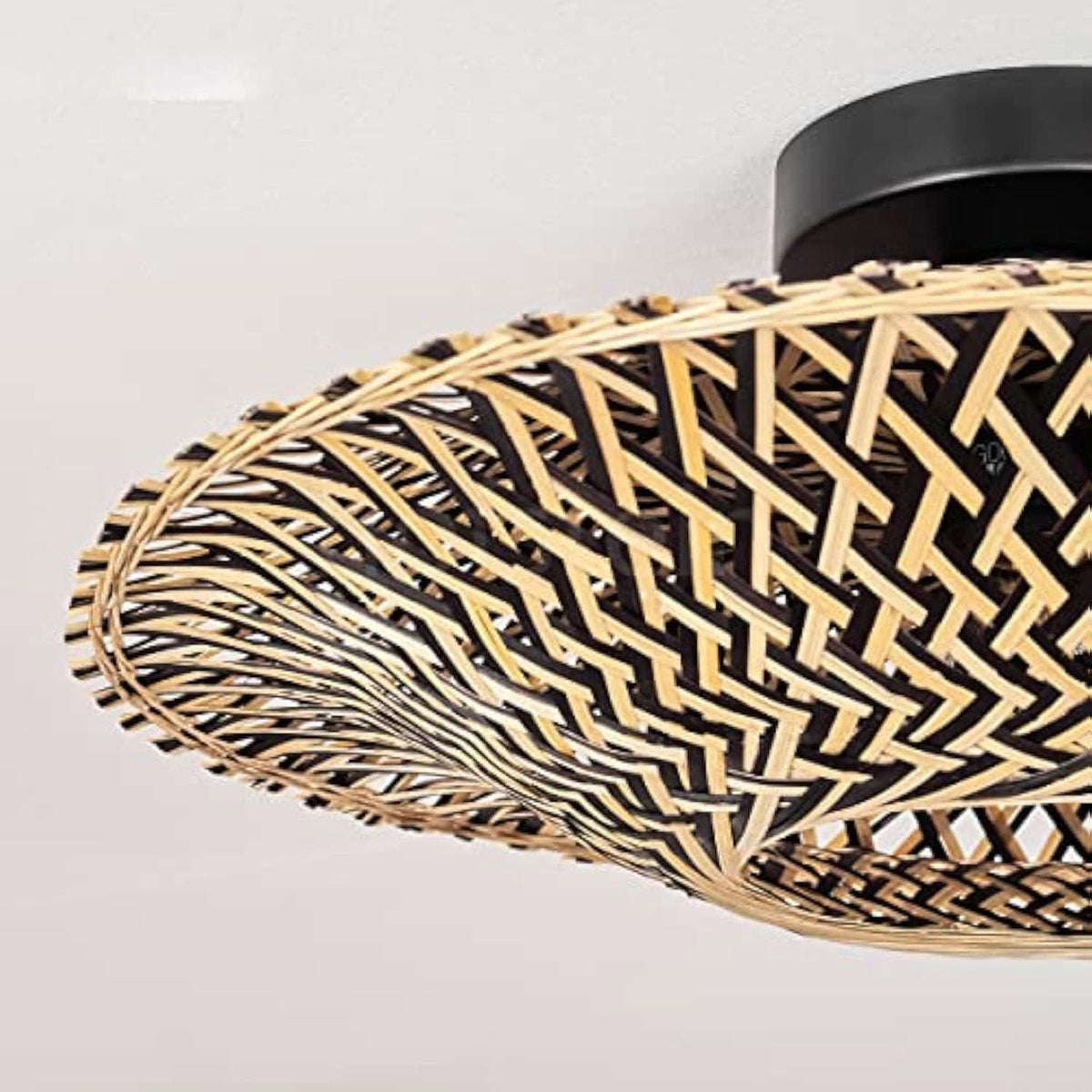 Lightsin Bamboo Radiance Handwoven LED Ceiling Light