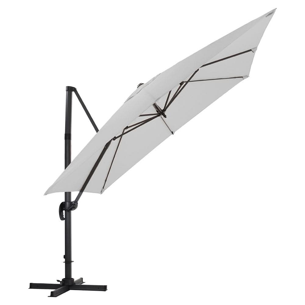 3 x 3 m Square Cantilever Parasol Outdoor Hanging Umbrella for Garden and Patio