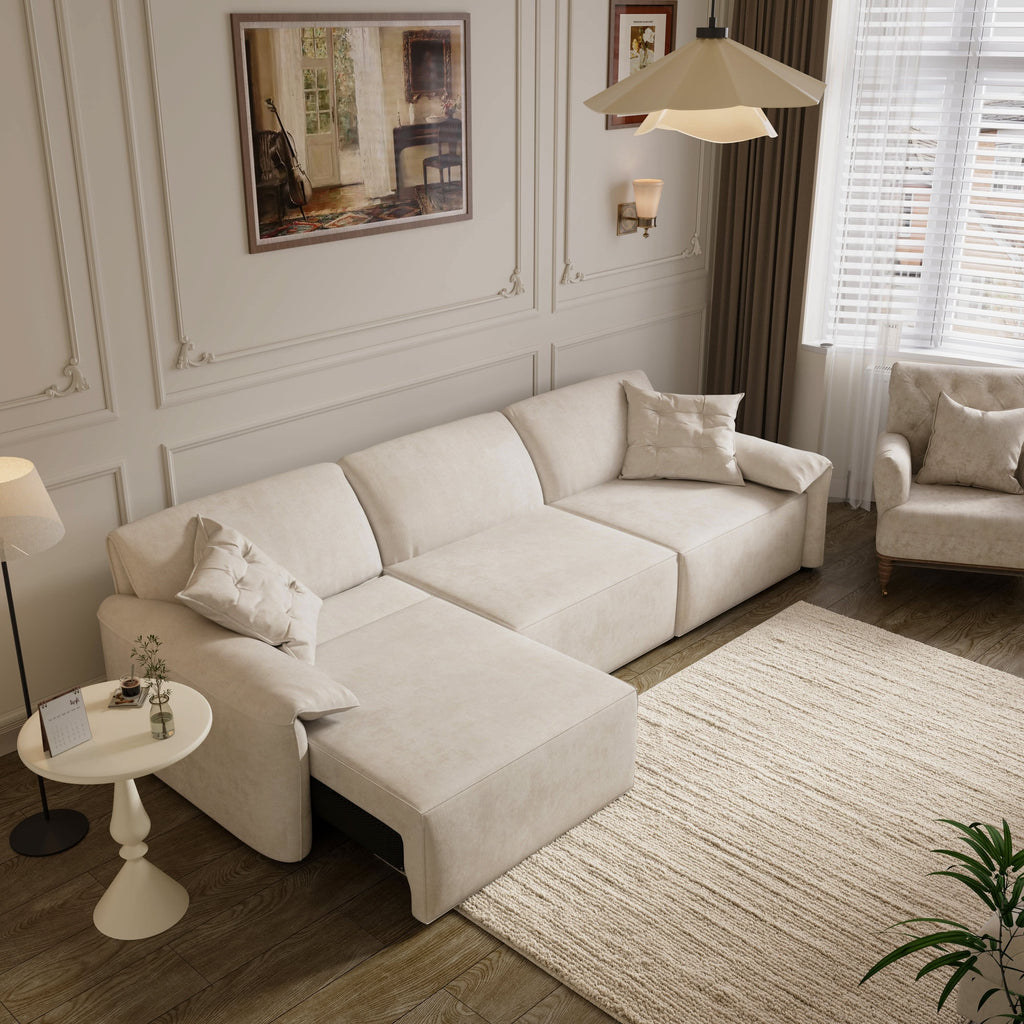 Cottonfy Convenient Remote Control Modular Chaise Sofa Bed