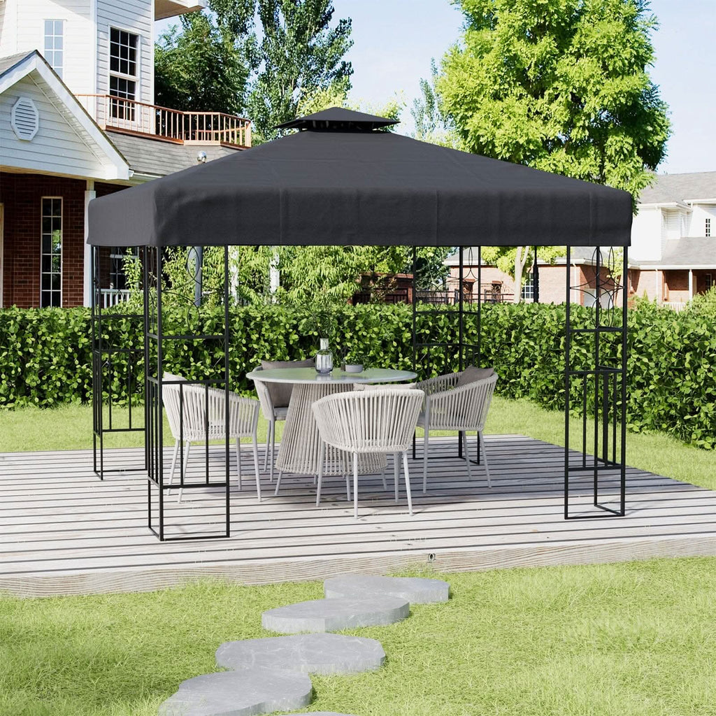 9ft Steel Outdoor Pergola with Minimalist Design
