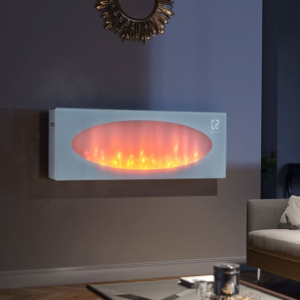 42 Inch Freestanding Electric Fireplace 2000W 7 Vibrant Colours
