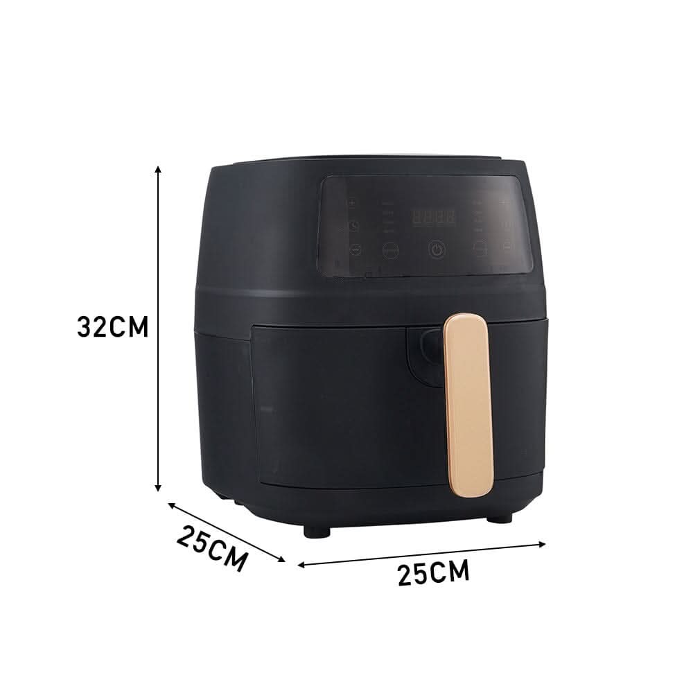 Large 5L Black Touchscreen Air Fryer kitchen