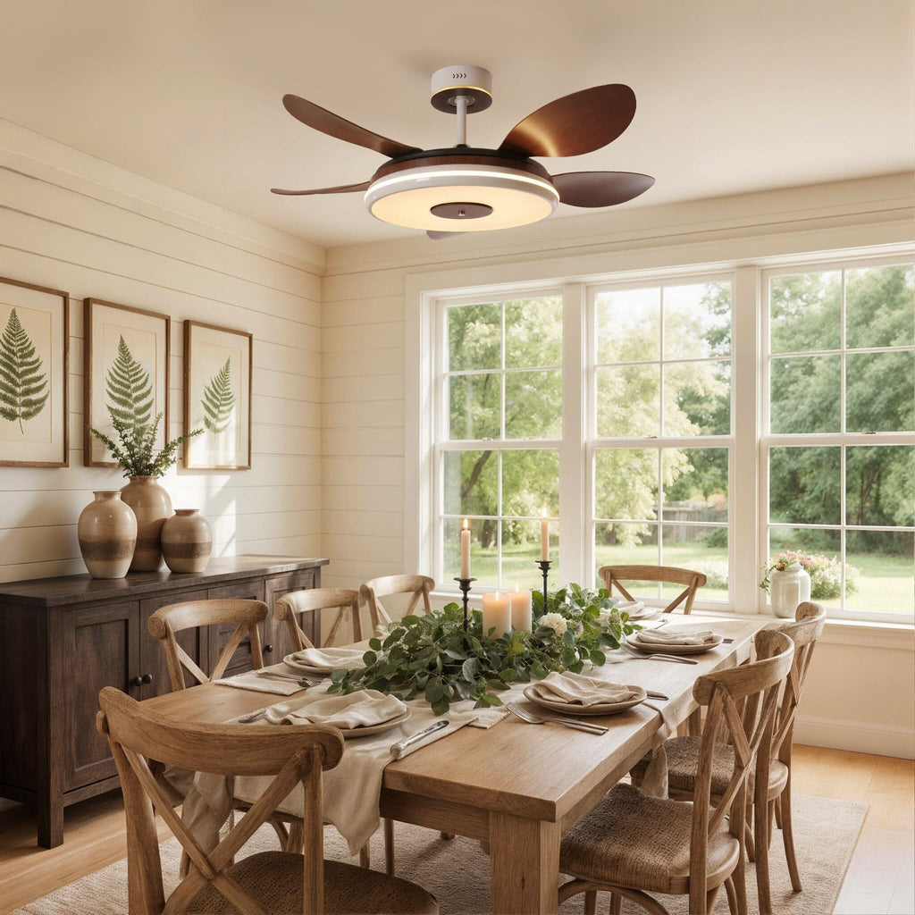 Lightsin 48 Inch Ceiling Fan with Bright LED and Timer Remote