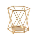 Geometric Metal Candle Holder – Medium Size Decorative Tabletop Candlestick