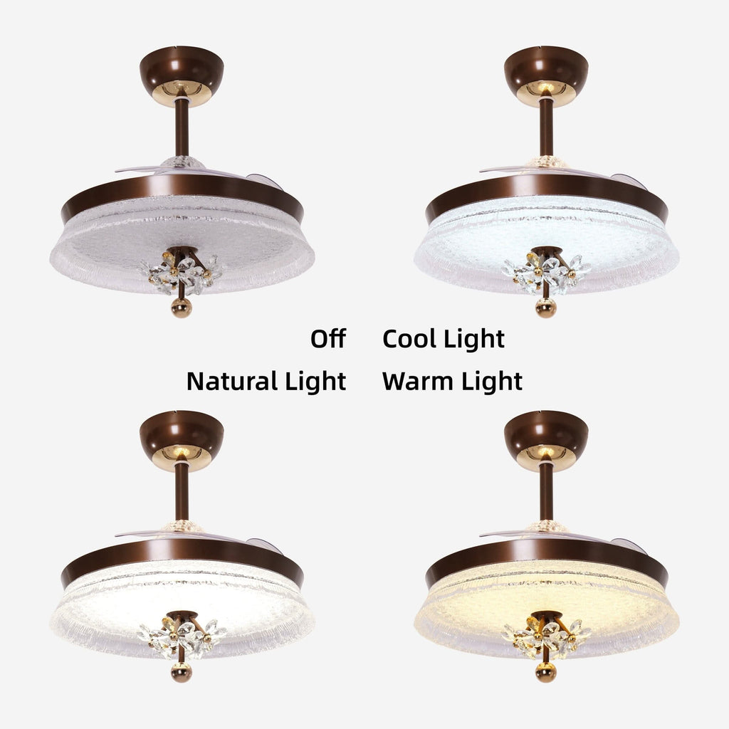 Lightsin 36 Inch Ceiling Fan with 6-Speed Remote and Reverse Motor