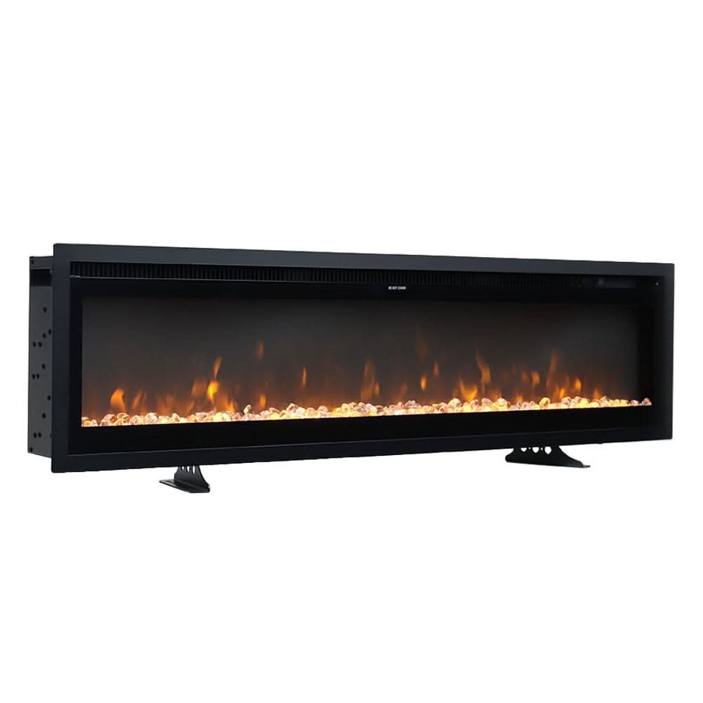 40/50/60/70/80 Inch Electric Fireplace 12 Colour LED Flame Effect Heater with Remote Control