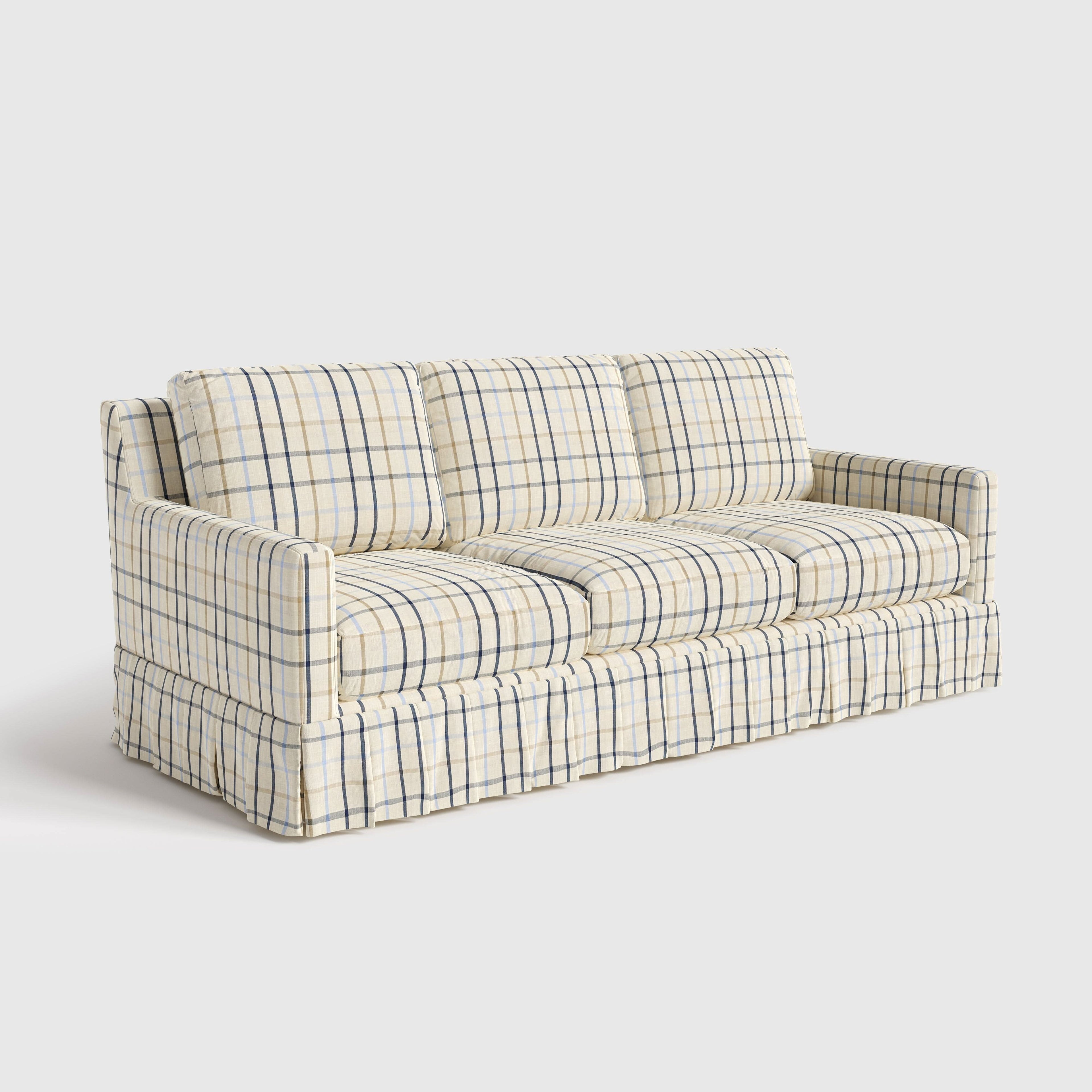 Cottonfy Minimalist Stylish Detachable Striped and Checkered Pattern Sofa
