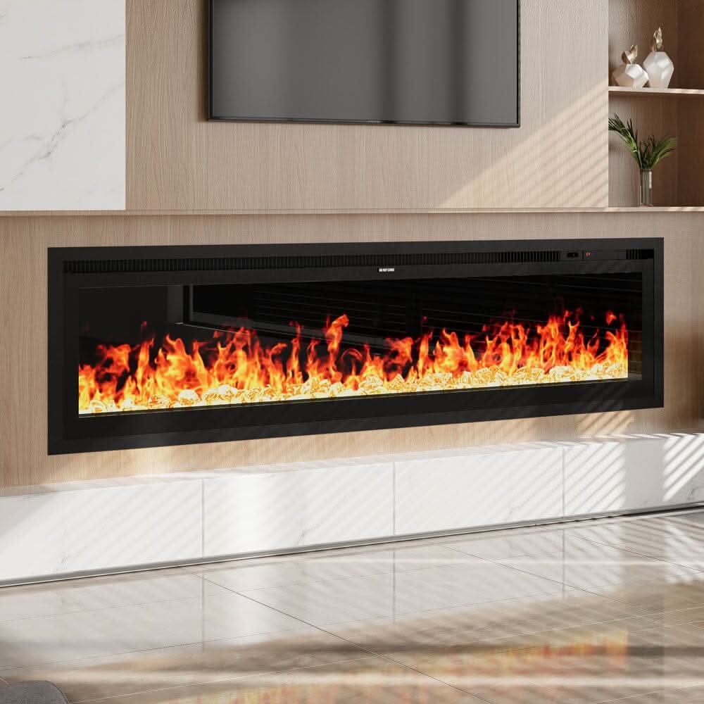 42/50/60/73 inch Electric Fire 12 Vibrant Flame Colours Electric Fireplace with Remote