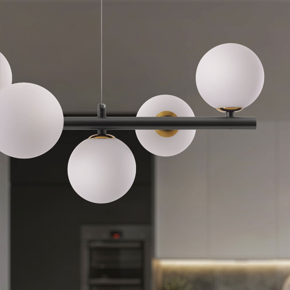 Lightsin Cumulus - Modern Metal Chandelier with LED White Shade