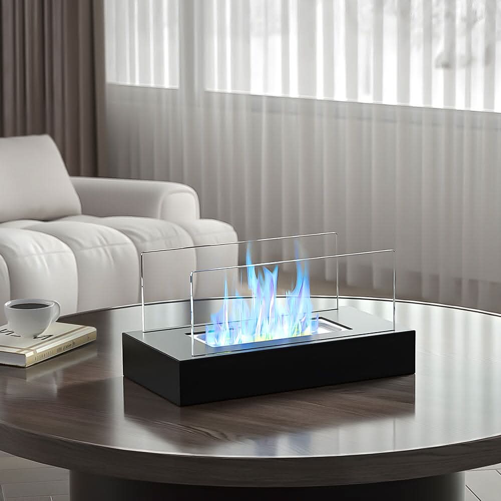 Tabletop Bio Ethanol Fireplace – Real Flame | Portable Indoor & Outdoor Use