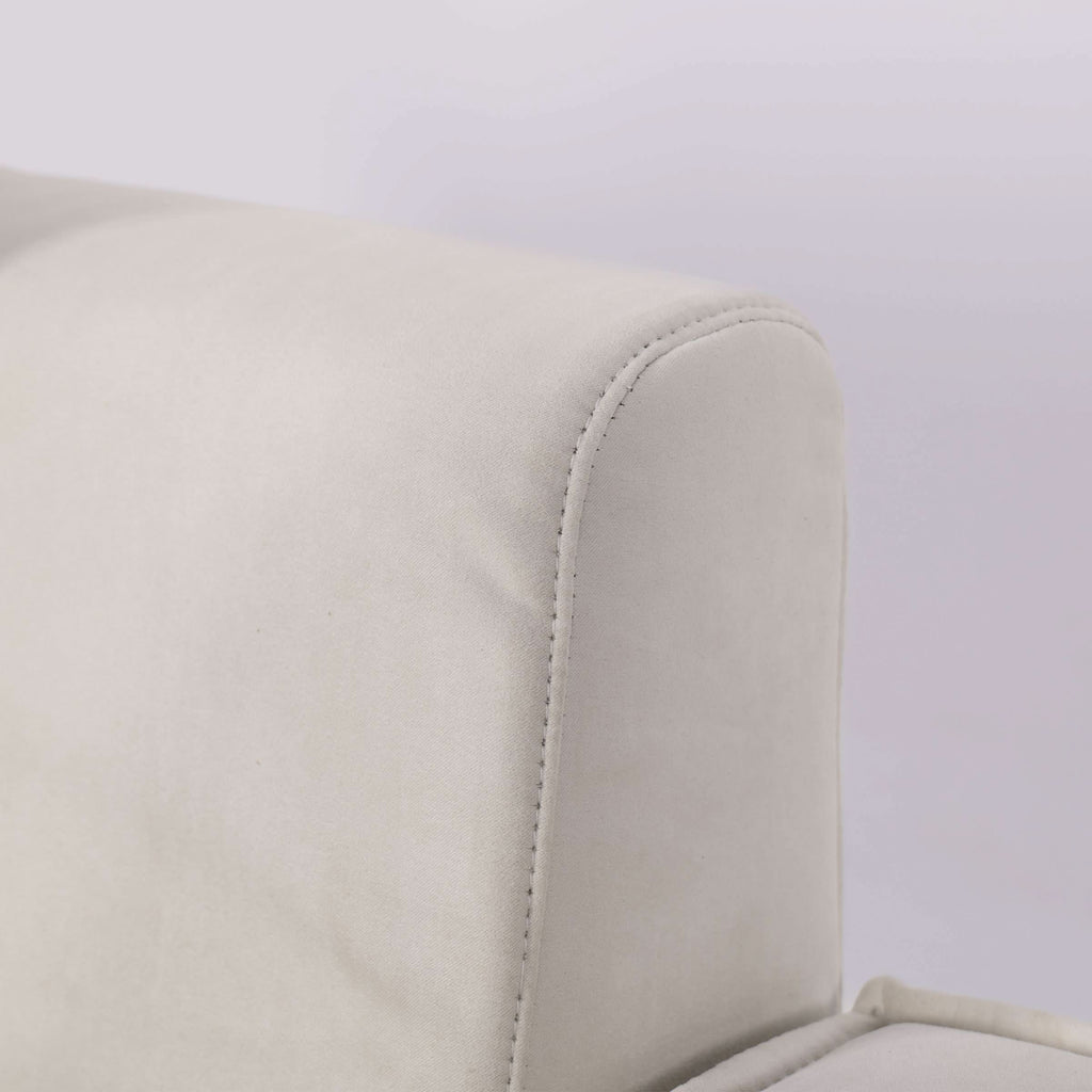 Cottonfy Creamy Tofu Block Pullout Sofa Bed with Storage